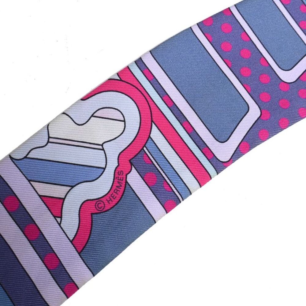 Hermès Faubourg Rainbow Twill Scarf in Multicolor Silk - Picture 11 of 11